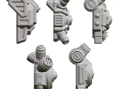 Sci-Fi Power Pack Bits STL 32mm Miniatures Kitbash Accessories 3D print model