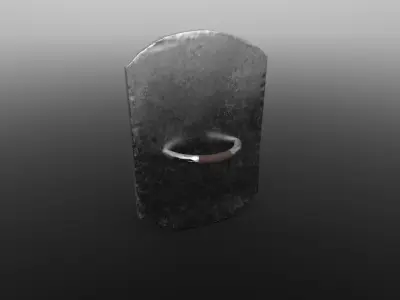 Medieval Wooden Shield Low-poly 3D model