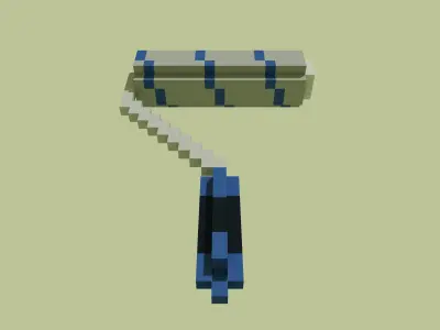 Voxel Paint roller Free 3D model