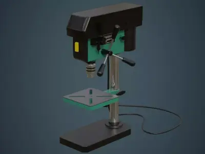 Drill Press 2A Low-poly 3D model
