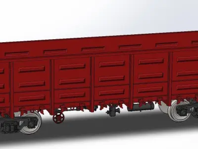Open wagon model 12-757 scale 1 to 87 3D print model