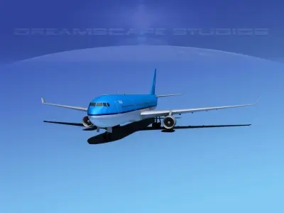 Airbus A330-300 KLM 3D model
