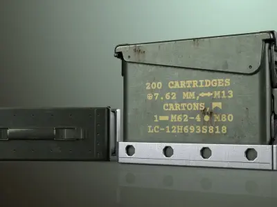 Military Ammunition Box Holder Free 3D model