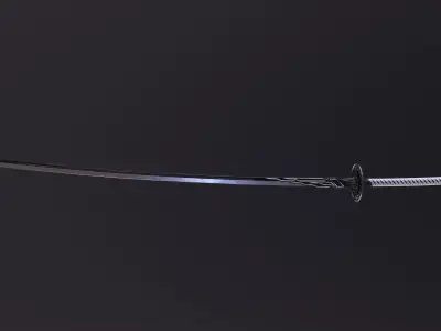 Fantazy Katana Sword Melee Weapon Low-poly 3D model purchase