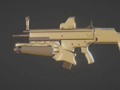 FN SCAR  Low-poly 3D model