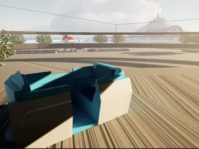 PeopleMover Cart Low-poly 3D model