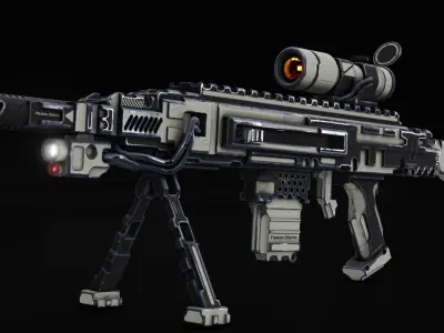 Sci-fi Gun Free 3D model get