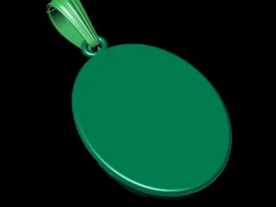 Dainty Antique Virgin Mary Oval Pendant 3D print model