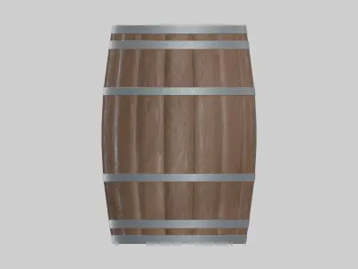 Heavy Toasted Bourbon Rundlet Barrel 3D model