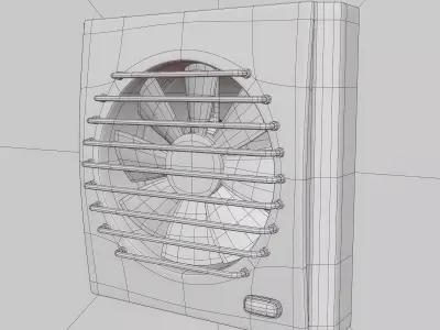 Stylized Box Fan Low-poly 3D model