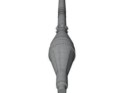 RPG Rocket Grenade  Low Poly Military Ammo 3D model