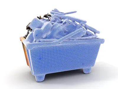 Construction Debris Container Model Pack Low-poly 3D model