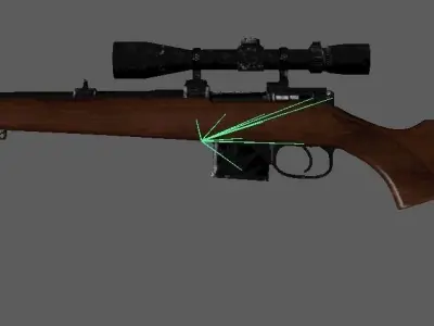 CZ 572 Rifle Low-poly Rigged Game Ready Low-poly 3D model