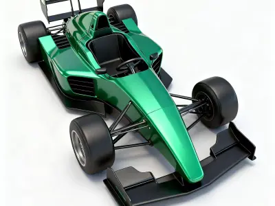 Futuristic Formula Racing Car 3D Model V01 Low-poly 3D model