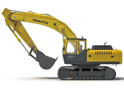Tracked Excavator Komatsu  3D model