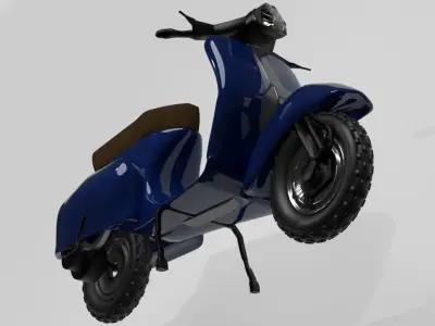  Vespa Scooter  Free 3D model
