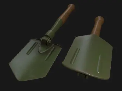 Folding Shovel Pbr  Low-poly 3D model