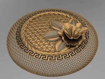 Huge gold main Arabic service part 3D print model