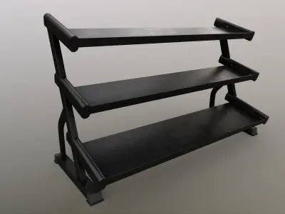 PBR Dumbbell Rack A Low-poly 3D model