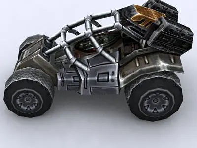 3DRT - Sci - Fi Forces - Jeep 4  Low-poly 3D model