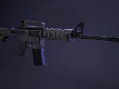 Stylized M4A1 - Battleworn Free 3D model