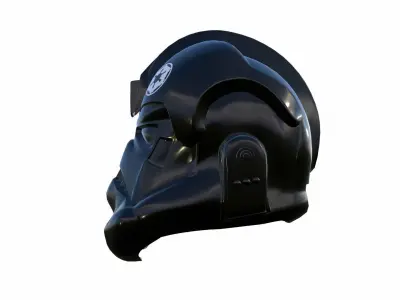 Imperial tie pilot helmet - Star Wars Low-poly 3D model