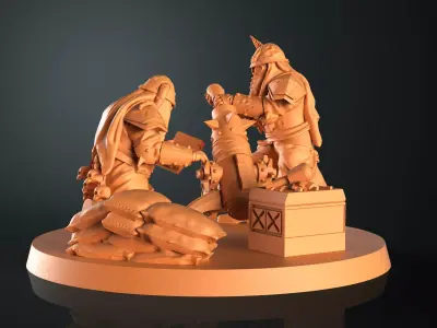 Traitor mortar team 3D print model