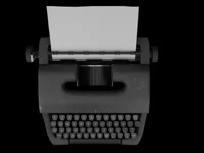 Type writer 3D model