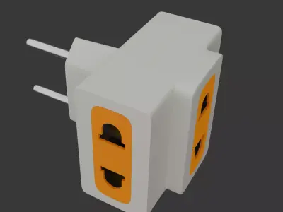 Realistic Electricity T-connection 3D model