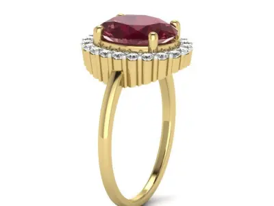 Women ring 3dm Render details 3D print model