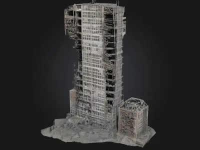 Ravaged Tower  Testament to Times Fury 3D model