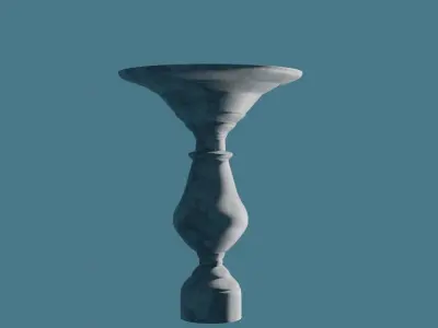 Birdbath pedestal Free low-poly 3D model