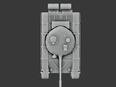 tank T72 Low-poly 3D model
