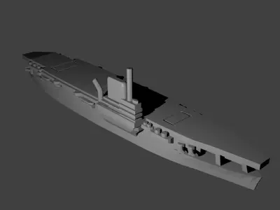 French Miniature WWII Warship Collection 3D print model