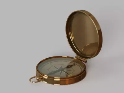 Old Compass 3d Model 3D model