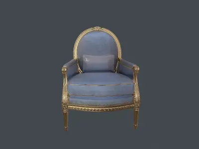 Vintage Chair Low-poly 3D model