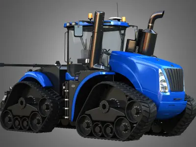 NH - T9 Articulated Tractor -  With Rubber Tracks System 3D model