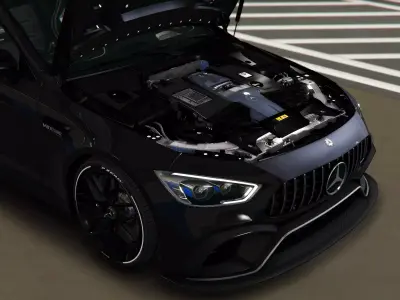 Mercedes AMG GT63 S Coupe 3D Model FBX PBR 3D model