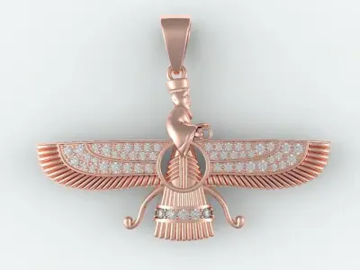 Zoro astrian pendant 3D print model