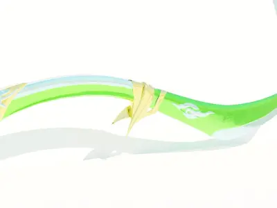 Green Sword Low-poly 3D model