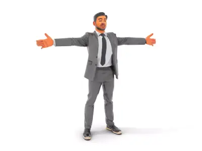 Business Suit Model Pack with PBR Textures Low-poly 3D model