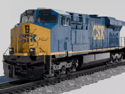 GE ES44AC Diesel Locomotive 3D model