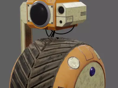 star war robots realistic 3d model Low-poly 3D model