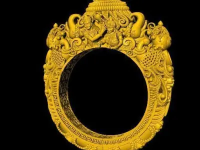 GOD ANTIQUE  BANGLE  3D print model