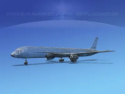 Boeing 757-300 Transamerica 3D model