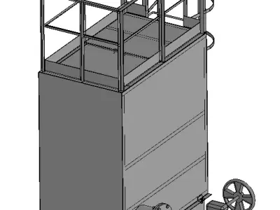 Water tank volume 5000L 3D model