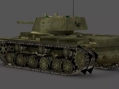 KV-1 Soviet Tank 3D Model Low-poly 3D model
