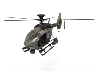 helicopter 3d military Low-poly 3D model