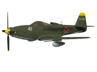 Bell P-63C Kingcobra 3D model buy
