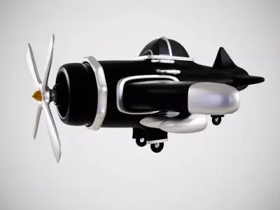 Toon Plane 3D model